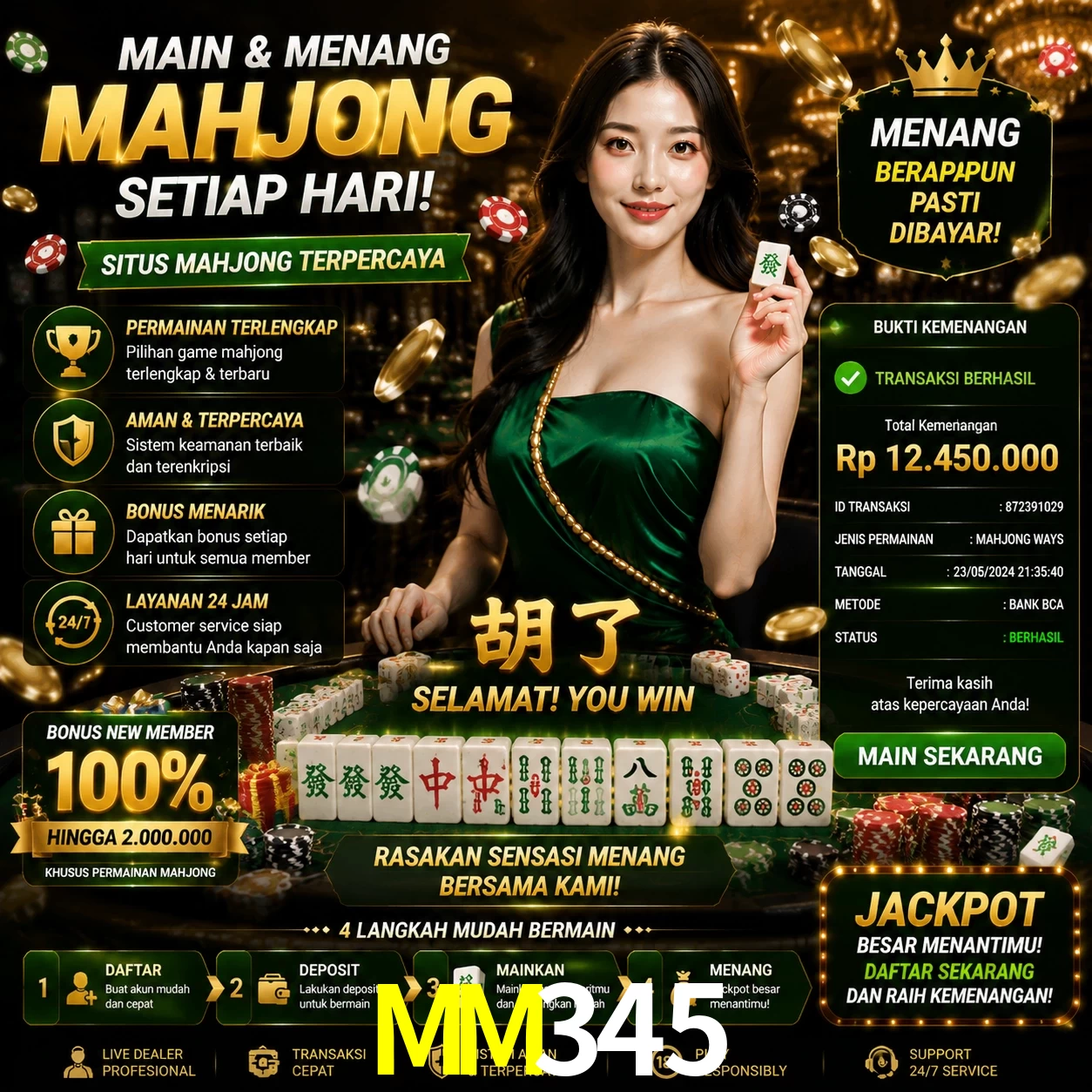 Ganhar e sacar na MM345
